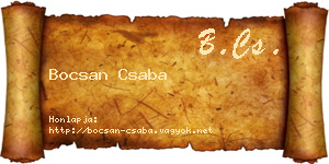 Bocsan Csaba névjegykártya